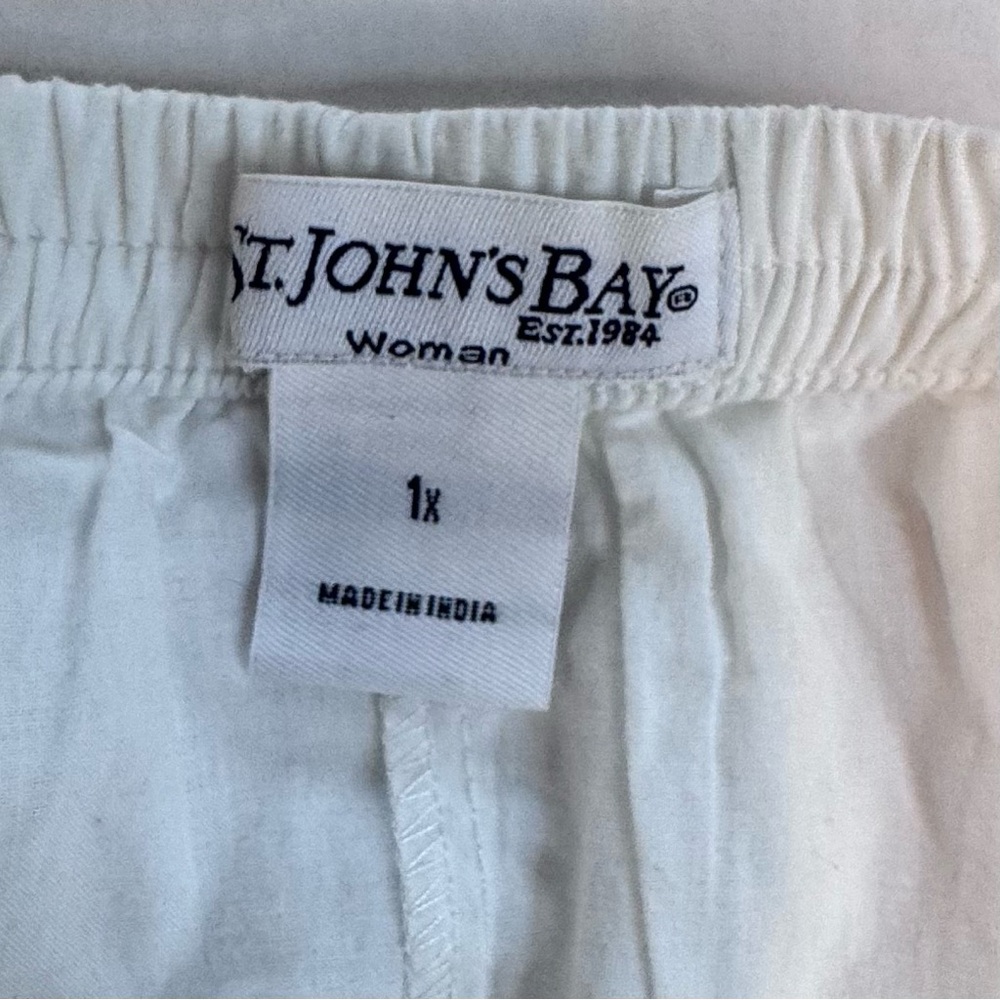 . John’s Bay White Crinkle Midi Skirt – Women’s 1X - Picture 9 of 11